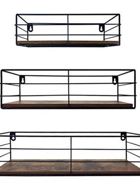 New Floating Shelves Wall Mounted Set of 3, Hanging Storage Wall Shelf